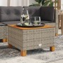 Mesa de jardín ratán sintético madera acacia gris 55x55x36 cm de vidaXL, Mesas de jardín - Ref: Foro24-365909, Precio: 65,15 ...