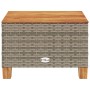 Mesa de jardín ratán sintético madera acacia gris 55x55x36 cm de vidaXL, Mesas de jardín - Ref: Foro24-365909, Precio: 65,15 ...