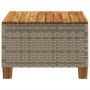 Mesa de jardín ratán sintético madera acacia gris 55x55x36 cm de vidaXL, Mesas de jardín - Ref: Foro24-365909, Precio: 65,15 ...