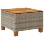 Mesa de jardín ratán sintético madera acacia gris 55x55x36 cm de vidaXL, Mesas de jardín - Ref: Foro24-365909, Precio: 65,15 ...