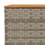 Mesa de jardín ratán sintético madera acacia gris 55x55x36 cm de vidaXL, Mesas de jardín - Ref: Foro24-365909, Precio: 65,15 ...