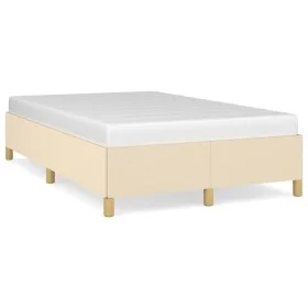 Estructura de cama tela crema 120x190 cm de vidaXL, Camas y somieres - Ref: Foro24-3269643, Precio: 94,90 €, Descuento: %