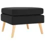 Reposapiés de tela negro de vidaXL, Otomanas - Ref: Foro24-288742, Precio: 86,54 €, Descuento: %