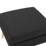 Reposapiés de tela negro de vidaXL, Otomanas - Ref: Foro24-288742, Precio: 86,54 €, Descuento: %
