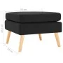 Reposapiés de tela negro de vidaXL, Otomanas - Ref: Foro24-288742, Precio: 86,54 €, Descuento: %