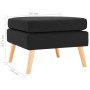 Reposapiés de tela negro de vidaXL, Otomanas - Ref: Foro24-288742, Precio: 87,89 €, Descuento: %
