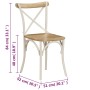 Sillas con respaldo cruzado 2 uds madera maciza de mango blanco de vidaXL, Sillas de comedor - Ref: Foro24-247315, Precio: 20...