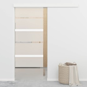 Puerta corredera vidrio ESG y aluminio plateado 76x205 cm de vidaXL, Puertas - Ref: Foro24-288058, Precio: 210,78 €, Descuent...
