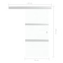 Puerta corredera vidrio ESG y aluminio plateado 76x205 cm de vidaXL, Puertas - Ref: Foro24-288058, Precio: 210,78 €, Descuent...
