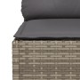Sofá de jardín de 3 plazas con cojines ratán sintético gris de vidaXL, Sofás de exterior - Ref: Foro24-365921, Precio: 198,96...