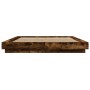 Estructura de cama madera de ingeniería roble ahumado 150x200cm de vidaXL, Camas y somieres - Ref: Foro24-3281186, Precio: 16...