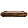Estructura de cama madera de ingeniería roble ahumado 120x200cm de vidaXL, Camas y somieres - Ref: Foro24-3281200, Precio: 15...