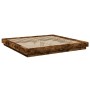 Estructura de cama madera de ingeniería roble ahumado 200x200cm de vidaXL, Camas y somieres - Ref: Foro24-3281165, Precio: 18...