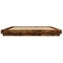 Estructura de cama madera de ingeniería roble ahumado 200x200cm de vidaXL, Camas y somieres - Ref: Foro24-3281165, Precio: 18...