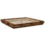 Estructura de cama madera de ingeniería roble ahumado 200x200cm de vidaXL, Camas y somieres - Ref: Foro24-3281165, Precio: 18...