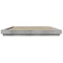 Estructura de cama madera de ingeniería gris hormigón 180x200cm de vidaXL, Camas y somieres - Ref: Foro24-3281171, Precio: 17...