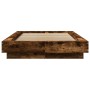 Estructura de cama madera de ingeniería roble ahumado 90x190 cm de vidaXL, Camas y somieres - Ref: Foro24-3281242, Precio: 13...