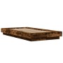 Estructura de cama madera de ingeniería roble humo 75x190 cm de vidaXL, Camas y somieres - Ref: Foro24-3281249, Precio: 122,1...