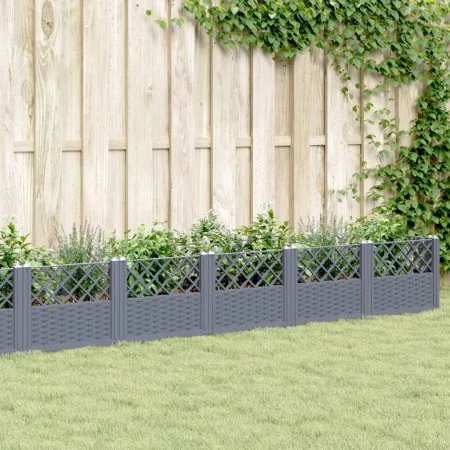 Planter with pegs PP gray 363.5x43.5x43.5 cm by vidaXL, Pots and planters - Ref: Foro24-368029, Price: 95,36 €, Discount: %