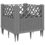 Planter with pegs PP light gray 43.5x43.5x43.5 cm by vidaXL, Pots and planters - Ref: Foro24-368008, Price: 25,75 €, Discount: %