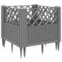 Planter with pegs PP light gray 43.5x43.5x43.5 cm by vidaXL, Pots and planters - Ref: Foro24-368008, Price: 25,75 €, Discount: %