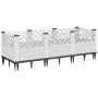 Jardinera con clavijas PP blanco 123,5x43,5x43,5 cm de vidaXL, Maceteros y jardineras - Ref: Foro24-368020, Precio: 57,83 €, ...