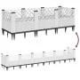 Jardinera con clavijas PP blanco 123,5x43,5x43,5 cm de vidaXL, Maceteros y jardineras - Ref: Foro24-368020, Precio: 57,83 €, ...