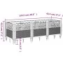 Jardinera con clavijas PP blanco 123,5x43,5x43,5 cm de vidaXL, Maceteros y jardineras - Ref: Foro24-368020, Precio: 57,83 €, ...