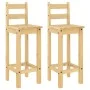 Taburetes altos 2 uds madera maciza de pino de vidaXL, muebles para cocinas y comedores - Ref: Foro24-4005693, Precio: 105,37...