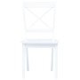 Sillas de comedor 4 unidades madera maciza de caucho blanco de vidaXL, Sillas de comedor - Ref: Foro24-247357, Precio: 260,34...