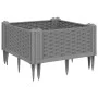 Planter with pegs PP light gray 42.5x42.5x28.5 cm by vidaXL, Pots and planters - Ref: Foro24-368003, Price: 18,15 €, Discount: %