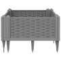 Jardinera con clavijas PP gris claro 42,5x42,5x28,5 cm de vidaXL, Maceteros y jardineras - Ref: Foro24-368003, Precio: 22,71 ...