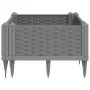 Planter with pegs PP light gray 42.5x42.5x28.5 cm by vidaXL, Pots and planters - Ref: Foro24-368003, Price: 18,15 €, Discount: %
