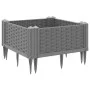 Planter with pegs PP light gray 42.5x42.5x28.5 cm by vidaXL, Pots and planters - Ref: Foro24-368003, Price: 18,15 €, Discount: %