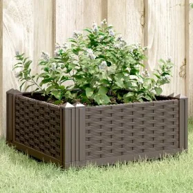 Jardinera con clavijas PP marrón 42,5x42,5x28,5 cm de vidaXL, Maceteros y jardineras - Ref: Foro24-368001, Precio: 22,37 €, D...