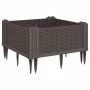 Jardinera con clavijas PP marrón 42,5x42,5x28,5 cm de vidaXL, Maceteros y jardineras - Ref: Foro24-368001, Precio: 22,37 €, D...