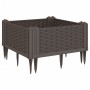 Jardinera con clavijas PP marrón 42,5x42,5x28,5 cm de vidaXL, Maceteros y jardineras - Ref: Foro24-368001, Precio: 22,71 €, D...