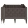 Jardinera con clavijas PP marrón 42,5x42,5x28,5 cm de vidaXL, Maceteros y jardineras - Ref: Foro24-368001, Precio: 22,37 €, D...