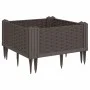 Jardinera con clavijas PP marrón 42,5x42,5x28,5 cm de vidaXL, Maceteros y jardineras - Ref: Foro24-368001, Precio: 22,37 €, D...