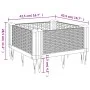 Jardinera con clavijas PP marrón 42,5x42,5x28,5 cm de vidaXL, Maceteros y jardineras - Ref: Foro24-368001, Precio: 22,37 €, D...