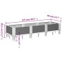 Jardinera con clavijas PP blanco 125x40x28,5 cm de vidaXL, Maceteros y jardineras - Ref: Foro24-368015, Precio: 43,81 €, Desc...