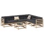 Set de sofás jardín 7 pzas con cojines madera maciza pino de vidaXL, Conjuntos de jardín - Ref: Foro24-3299467, Precio: 635,3...