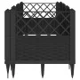 Jardinera con clavijas PP negro 123,5x43,5x43,5 cm de vidaXL, Maceteros y jardineras - Ref: Foro24-368017, Precio: 54,83 €, D...