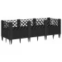 Jardinera con clavijas PP negro 123,5x43,5x43,5 cm de vidaXL, Maceteros y jardineras - Ref: Foro24-368017, Precio: 54,83 €, D...