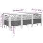 Jardinera con clavijas PP negro 123,5x43,5x43,5 cm de vidaXL, Maceteros y jardineras - Ref: Foro24-368017, Precio: 55,72 €, D...
