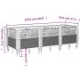 Jardinera con clavijas PP negro 123,5x43,5x43,5 cm de vidaXL, Maceteros y jardineras - Ref: Foro24-368017, Precio: 54,83 €, D...