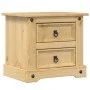 Mesita de noche Corona madera maciza de pino 53x39x50 cm de vidaXL, Mesitas de noche - Ref: Foro24-4005658, Precio: 72,29 €, ...