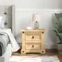 Mesita de noche Corona madera maciza de pino 53x39x50 cm de vidaXL, Mesitas de noche - Ref: Foro24-4005658, Precio: 72,29 €, ...