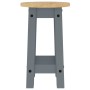 Taburetes altos de cocina 2 uds madera maciza de pino gris de vidaXL, muebles para cocinas y comedores - Ref: Foro24-4005700,...