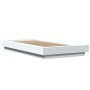 Estructura de cama con LED madera ingeniería blanco 100x200 cm de vidaXL, Camas y somieres - Ref: Foro24-3281112, Precio: 161...
